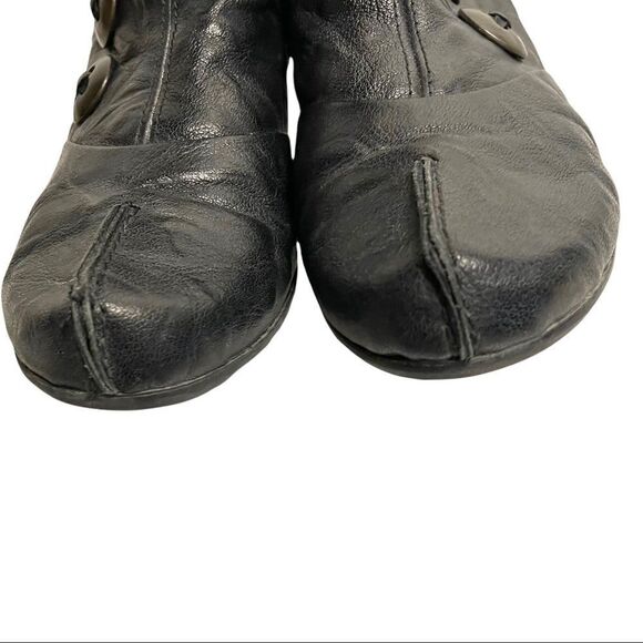 RIEKER Black Leather Ankle Boots With Heel And Button Detail 38 - Picture 7 of 12